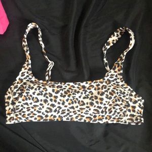 Cheetah print swim top